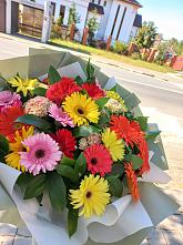 Букет цветов из:  Герберы #REPLACE_PRED# Новосемейкино