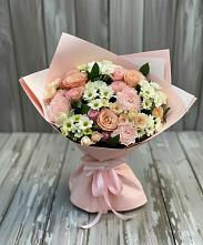 Букет цветов из:  Гвоздики, Розы и Хризантемы в Новосемейкино