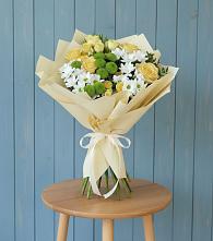 Букет цветов из:  Хризантемы и Розы #REPLACE_PRED# Новосемейкино