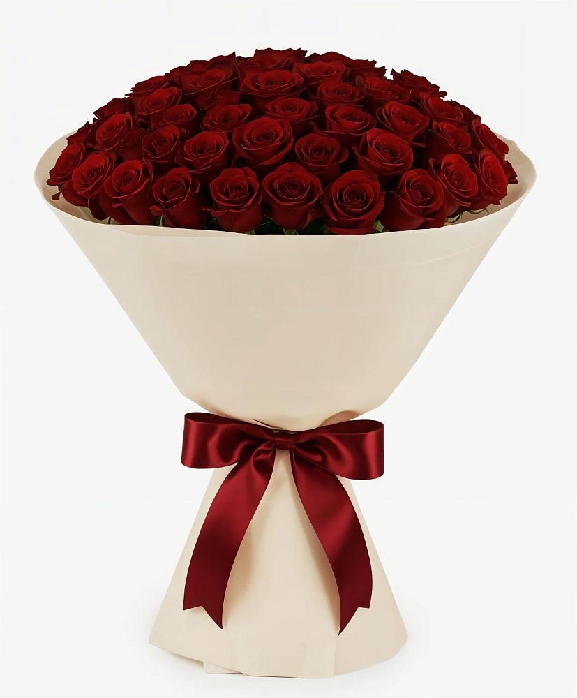 Букет 101 Бордовая роза Блэк Бакарра в Новосемейкино