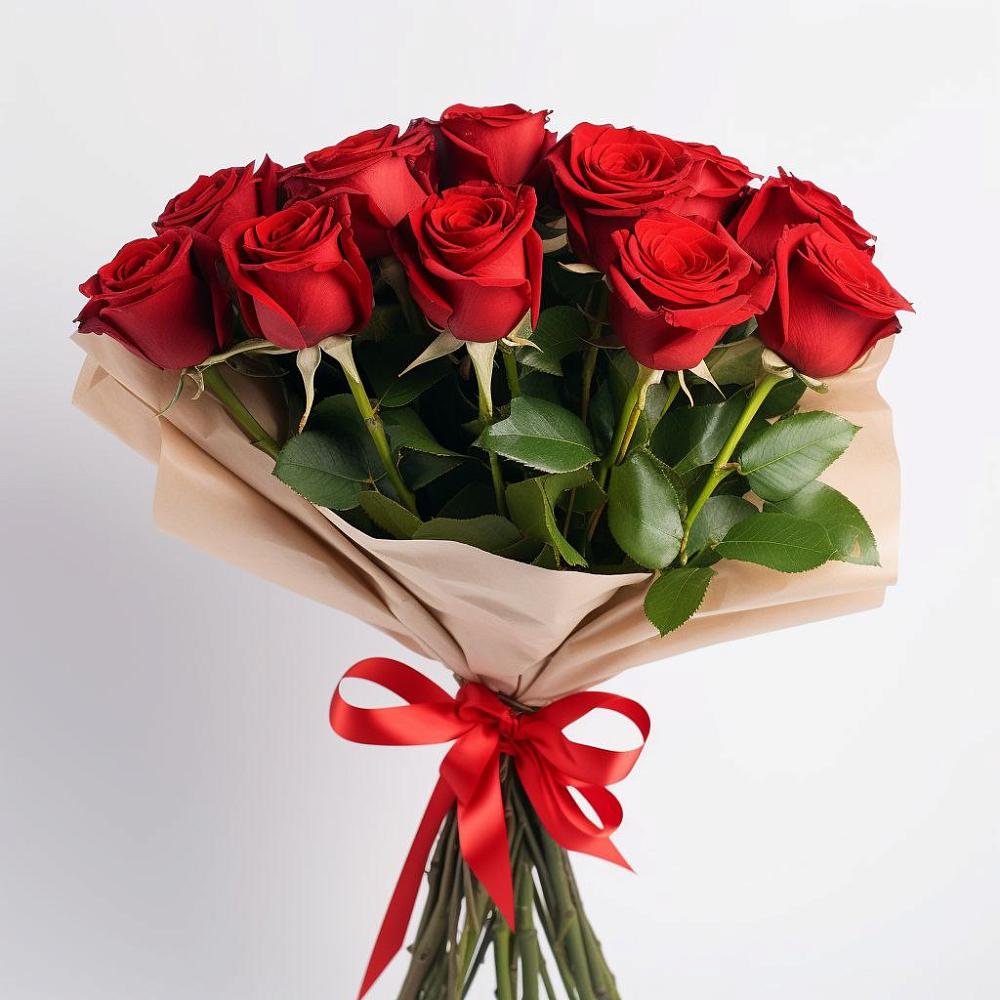 Букет 11 Красных роз Эдлесс Лав в Новосемейкино
