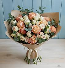 Букет цветов из:  Альстромерии и Розы в Новосемейкино
